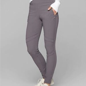 Athleta Women's Highline Hybrid Summer Tights Leggings in Charcoal Grey